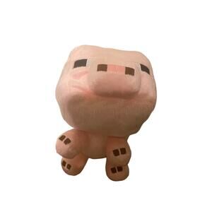 Minecraft 10" Pink Pig Plush Toy Soft Stuffed 2014 Mojang Jinx Official Product